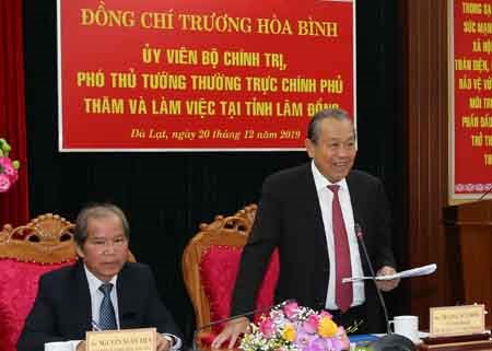 Phó Thủ tướng làm việc với Ban Thường vụ tỉnh Lâm Đồng - ảnh 1